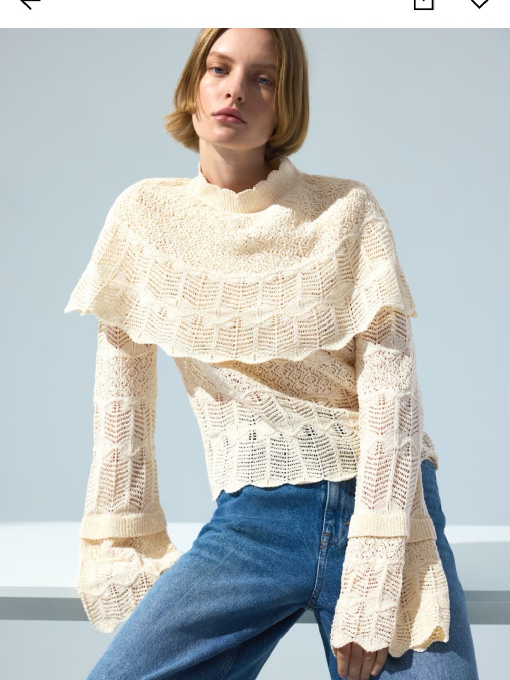 H&M lace cape top
